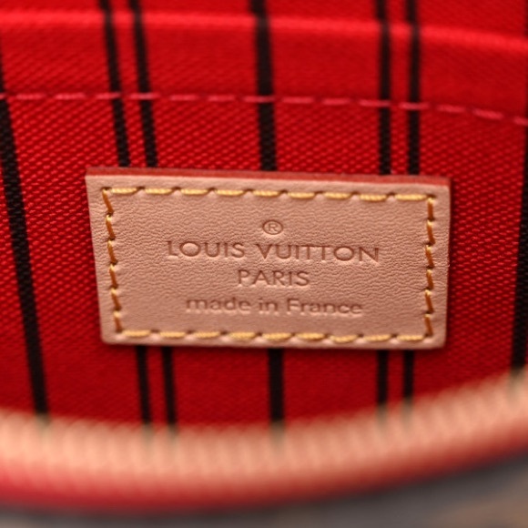 Authentic Louis Vuitton Neverfull GM monogram red cherry lining NEW - Picture 10 of 10